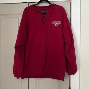 Vintage Kansas City chiefs quarter button sweatshirt size XL